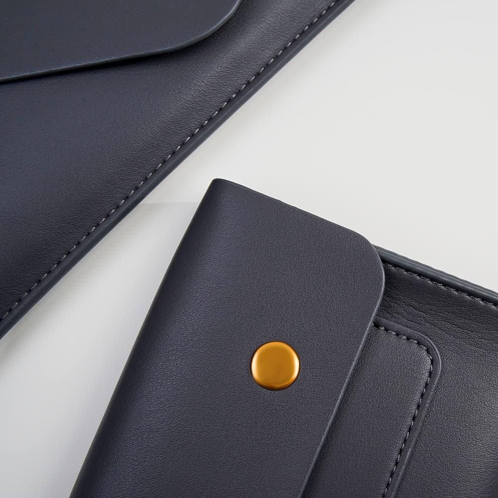 Laptop Sleeve 15 Inch Compatible with New Macbook Pro 15, New Macbook Pro 16 A2991, Surface Book 15, Dell XPS 15 with Small Pouch, Mouse Pad and Cord Organizer, Color Dark Grey