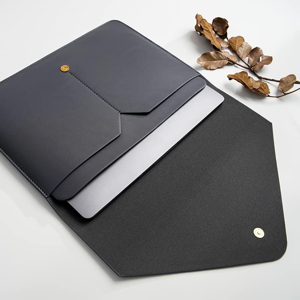 Laptop Sleeve 15 Inch Compatible with New Macbook Pro 15, New Macbook Pro 16 A2991, Surface Book 15, Dell XPS 15 with Small Pouch, Mouse Pad and Cord Organizer, Color Dark Grey