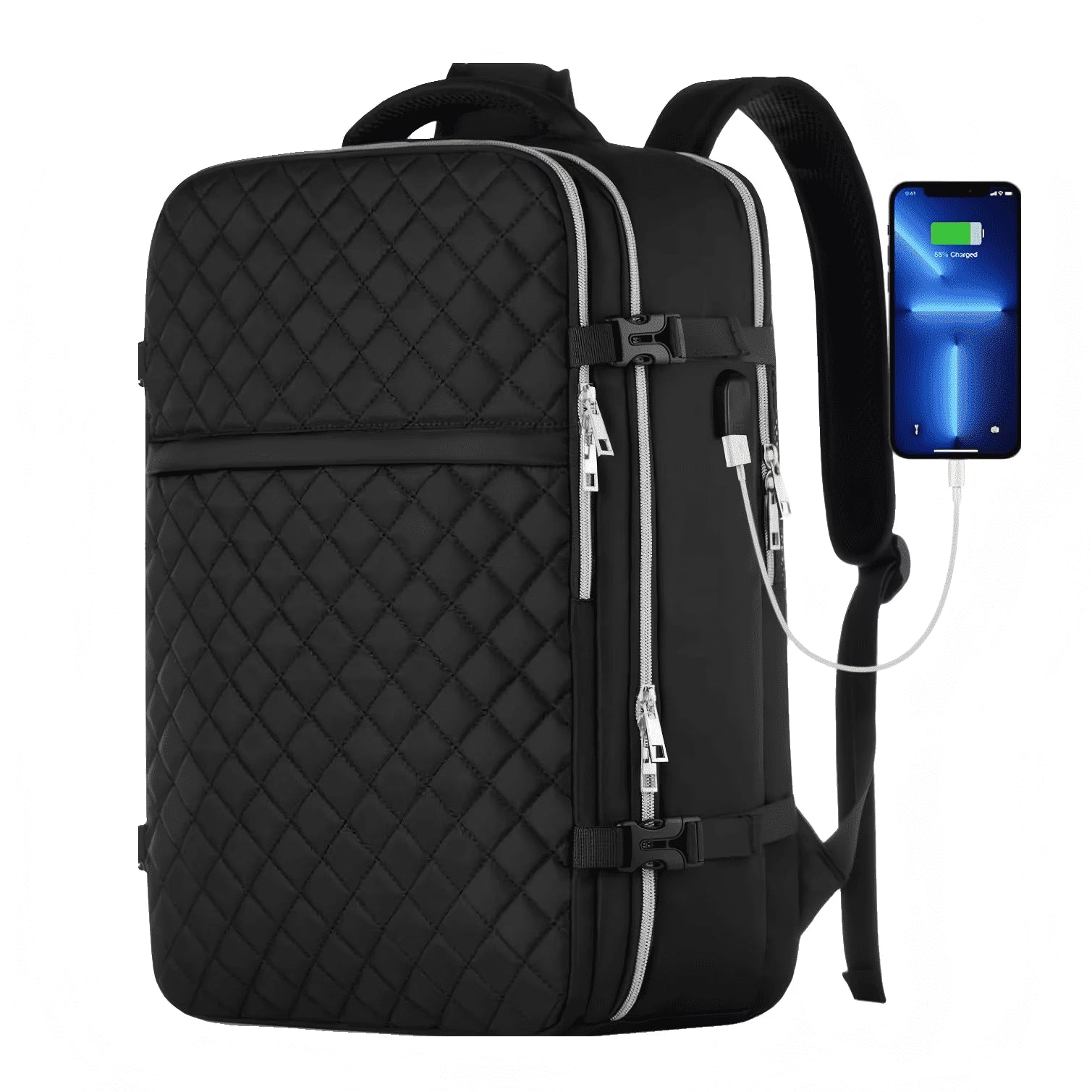 airplane travel backpack for men WITZMAN 45L Convertible Nylon Carry On Luggage business trip or start a vacation Backpack Carry Best Travel Backpack